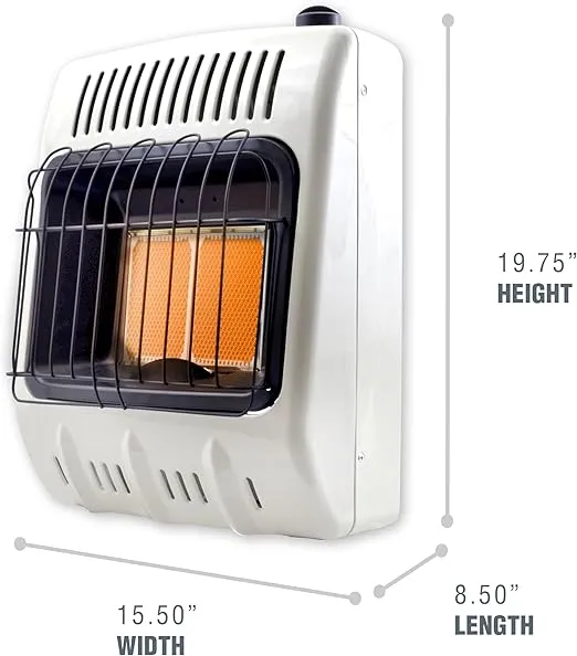 Mr. Heater 10,000 BTU Vent Free Radiant Dual Fuel Heater,White