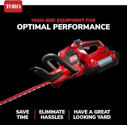 Toro Flex Force 60-Volt Max 24-Inch Cordless Hedge Trimmer with 2.5-Ah Battery and Charger