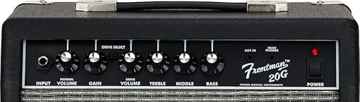 Fender Frontman 20G Guitar Combo Amplifier - Black Bundle with Cable and Austin Bazaar Exclusive 12-Pack Picks
