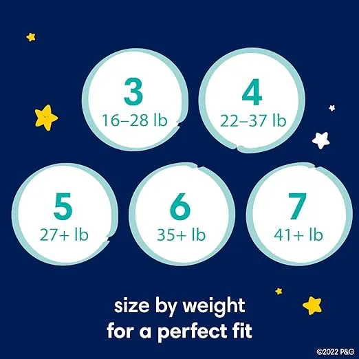 Pampers Swaddlers Overnights Diapers - Size 4, 58 Count, Disposable Baby Diapers, Night Time Skin Protection