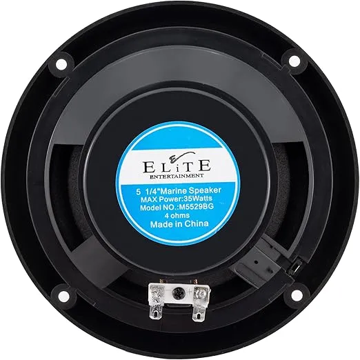 RecPro RV Exterior Speaker 6" | Weather-Resistant | Flush Mount | Black