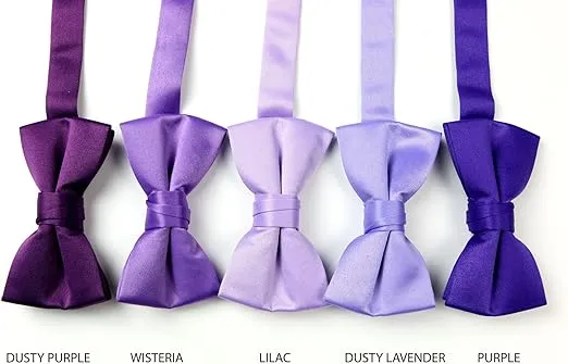 Spring Notion Boys' Pre-Tied Banded Satin Bow Tie, Optional Gift Box