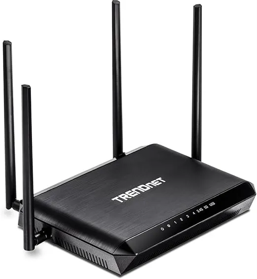 TRENDnet AC2600 MU-MIMO Wireless Gigabit Router, Increase WiFi Performance, WiFi Guest Network, Gaming-Internet-Home Router, Beamforming, 4K streaming, Quad Stream, Dual Band Router, Black, TEW-827DRU