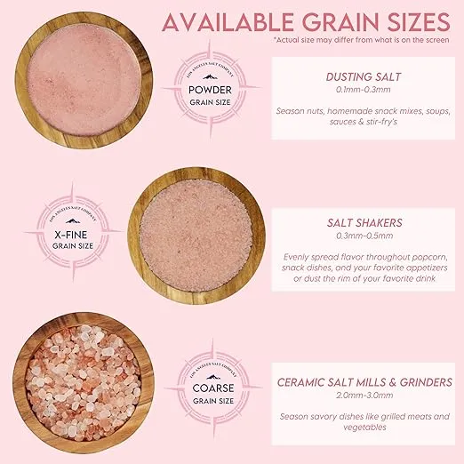 LA SALT CO Kashmir 2.5 Lbs Pink Himalayan Salt Jar, X-Fine | 100% Pure, Food Grade with 84 Trace Minerals | Kosher Certified, Vegan, Non-GMO, & Cruelty-Free