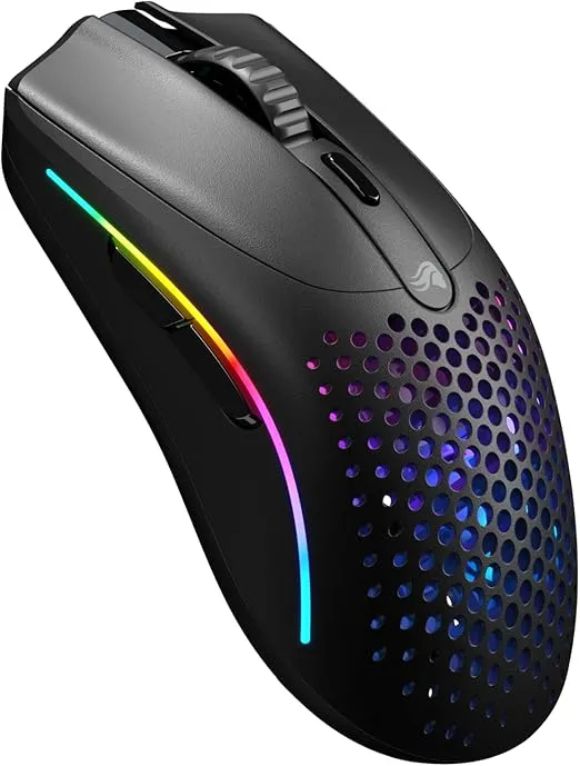 Glorious Model O 2 Mini Wireless Gaming Mouse: Superlight 57g, up to 210hr Battery, Dual Wireless 2.4GHz and Bluetooth 5.2, 26K Optical Sensor, 80M Clicks, 6 Programmable Buttons, FPS Mouse, Black