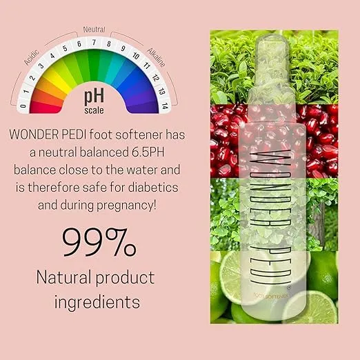 Callus Remover, Instant Exfoliating Foot Peel Spray, Feet Dead Skin Cracked Heels Softener Pedicure Treatment Works with Any Foot File. Wonder Pedi