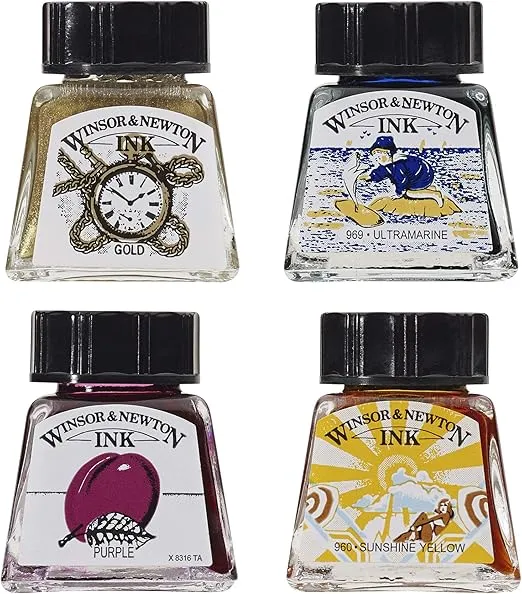 Winsor & Newton Specialty Ink, Black, 14ml Bottle