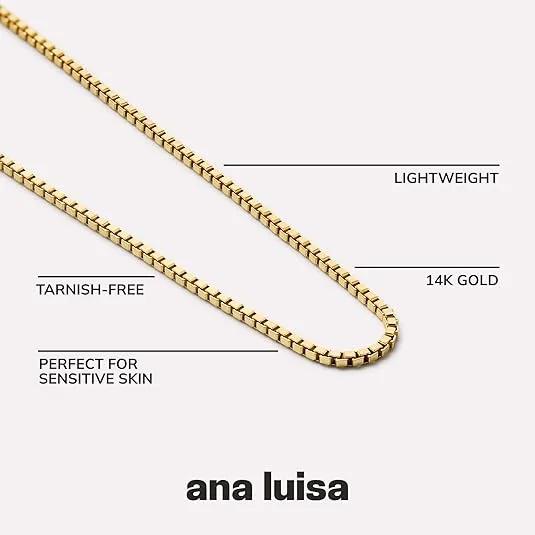 Ana Luisa Jewelry Gold Necklace for Women - Gold Chain Necklace - Minimalist & Chic Layering Necklaces - Hypoallergenic, Water-Resistant & Tarnish-Free Gold Jewelry - Women's Gift Idea