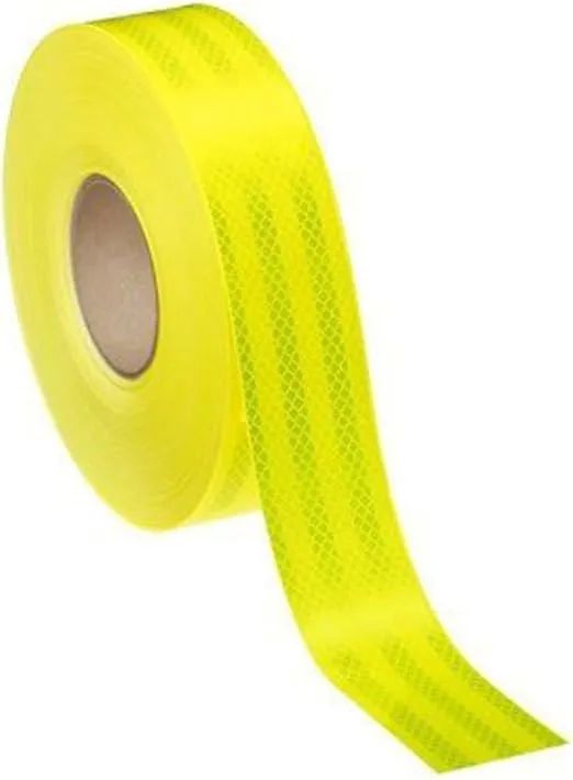 3M Diamond Grade 983-23 ES Fluorescent Yellow/Green Reflective Tape - 2 in Width x 0.014 to 0.018 in Thick - 22339 [Price is per ROLL]