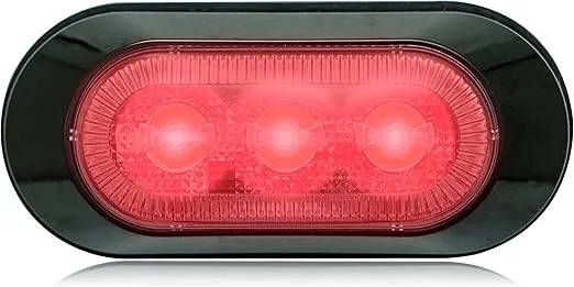 Maxxima M20383RCL Red 3-LED Ultra-Thin Profile Warning Light with Surface Mount and Clear Lens