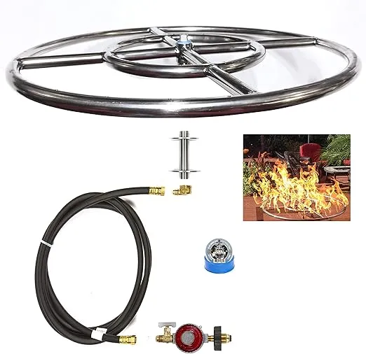 EasyFirePits CK Kit Basic DIY Build Your Own Propane Fire Pit Kit w/o Burner (Ring Burner, 24.00)