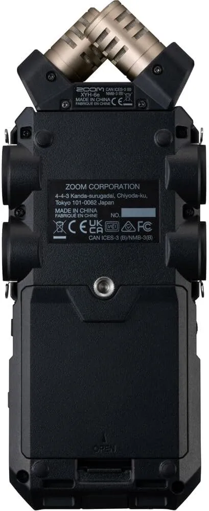 Zoom H6essential with 32-Bit Float, Accessibility, 6-Track Portable Recorder, Stereo Microphones, 4 XLR/TRS Inputs, Records to SD Card, USB Audio Interface, for Musicians, Podcasters, Filmmakers