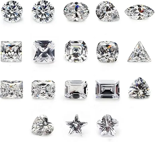 1 Set 18 Different Shape Loose CZ Stones 5A White Cubic Zircoia Stone Set