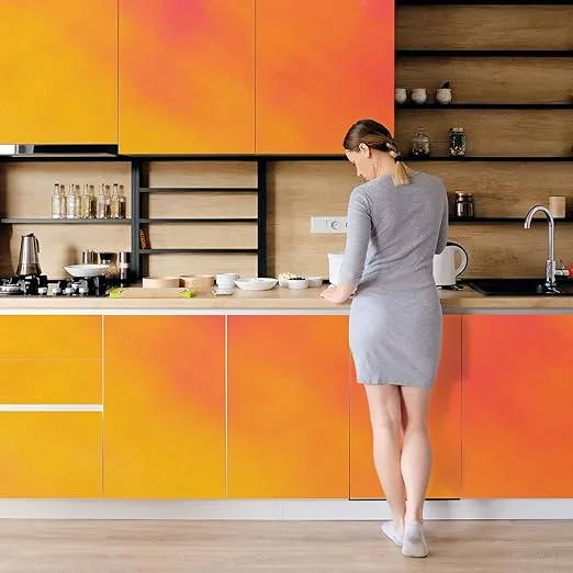 TECKWRAP Opal Holographic Chrome Vinyl 12" x 10ft, Opal Coral Orange