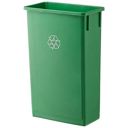 23 Gallon Green Slim Trash can Restaurant Trash can Commercial Trash can Tall Plastic Trash can Industrial Trash can Slim Trash cans for Kitchen Large Commercial Garbage cans