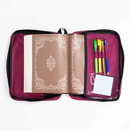 Divinity Boutique Bible Cover Basic Burgundy - Large (21427) | Fits Bibles up to 6.875" x 9.75" x 2.25", Red