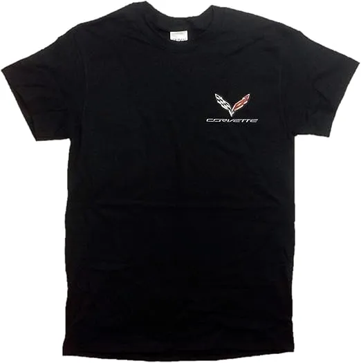 Joe Blow Mens Chevy Corvette C1 Thru C7 Flags Tee