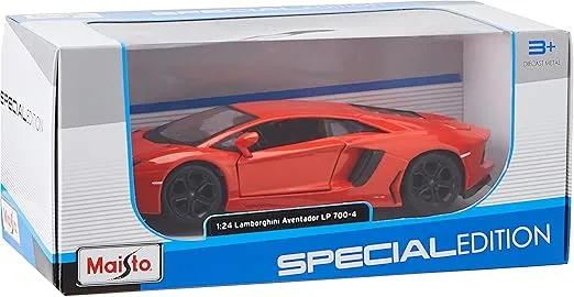 Maisto Lamborghini Aventador LP 700-4 Diecast Vehicle (1:24 Scale), Metallic Orange