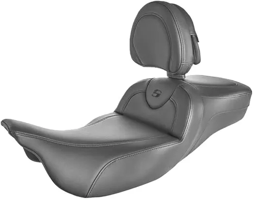 Saddlemen Road Sofa Seat With Backrest (PLAIN/EXTENDED REACH) For 08-13 HARLEY FLHX2