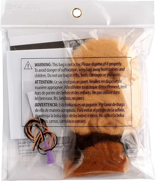 DIMENSIONS 72-73803 Hedgehog Felt Animals Needle Felting Kit, 3.5'' x 2''