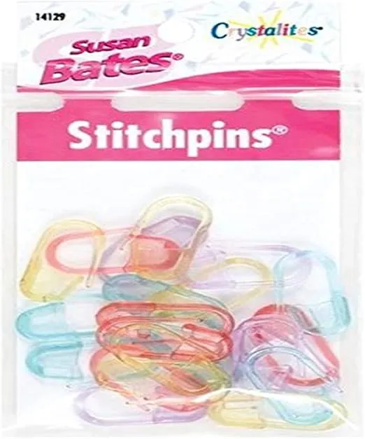 Susan Bates 14129 Crystalites Stitchpins, 24-Pack