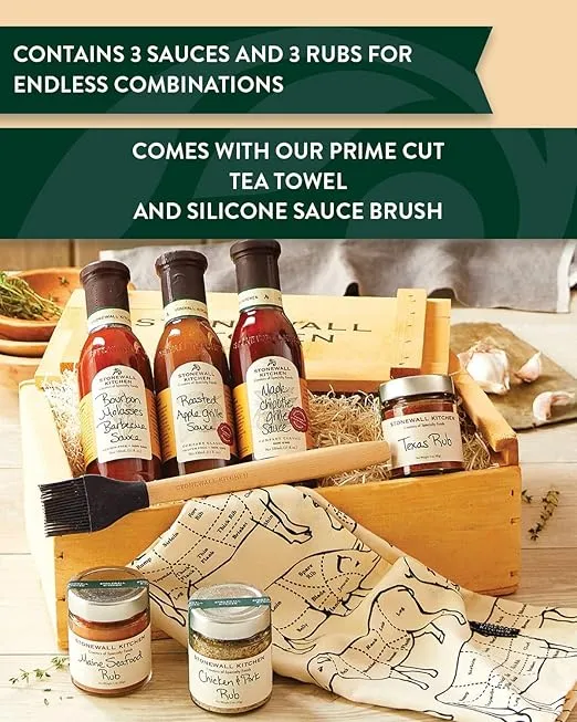 Stonewall Kitchen Grilling Favorites Gift Crate - 8 Piece Gift