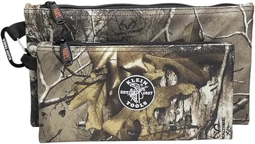 Zipper Bags, Camo Bags are 12.5 and 10-Inch, 1680d Ballistic Weave Camouflage 2-Piece Klein Tools 55560