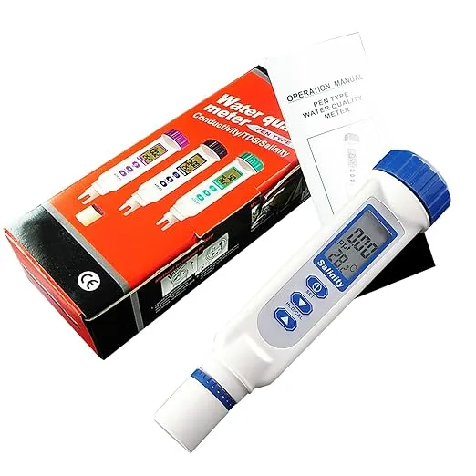 Digital Salinity & Temperature Meter with ATC, Handheld Pen Type Water Quality Measurement Monitor Tester, 0~70 PPT, for Saltwater, Hydroponics, Pool, Aquarium, Fish Pond, Spa, Monitoring & Testing