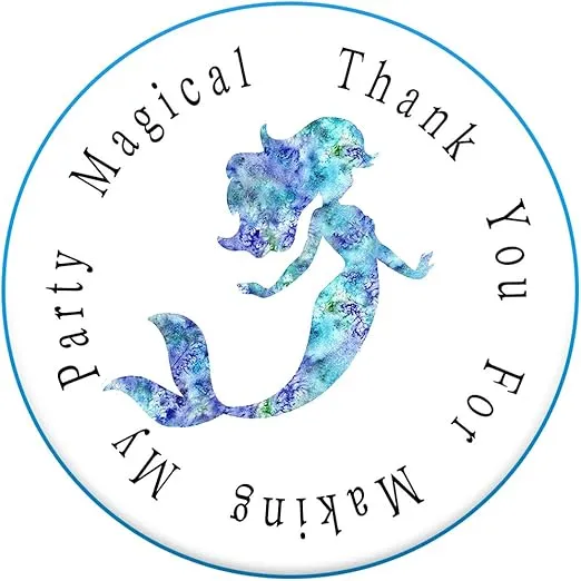 Mermaid Invitations with Envelopes,Magical Glitter Mermaid Party Invitations,20 Fill in Mermaid Birthday Invitation Under The Sea Invitations