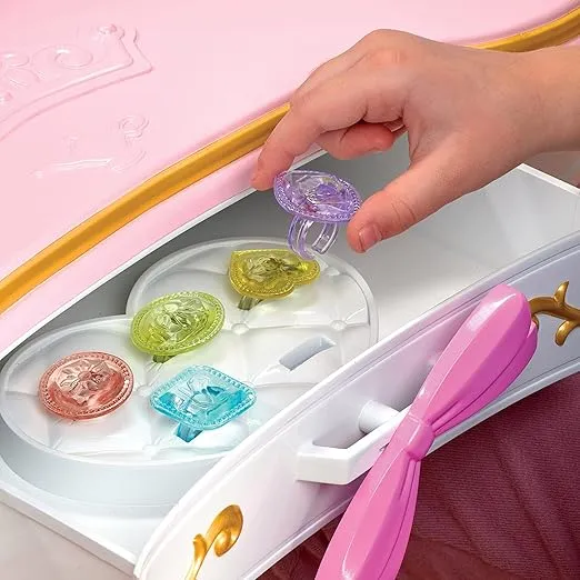 Disney Princess Ultimate Musical Vanity with Enchanting Messages & Celebration Song! Includes Brush, Comb, Tiara & 5 Rings