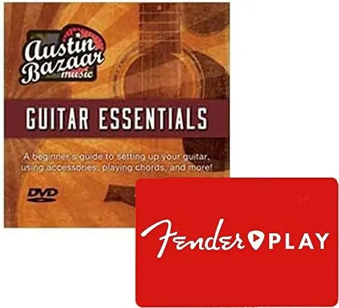 Fender Squier 3/4 Size Kids Mini Strat Electric Guitar Learn-to-Play Bundle with Tuner, Strap, Picks, Fender Play Online Lessons, and Austin Bazaar Instructional DVD - Black