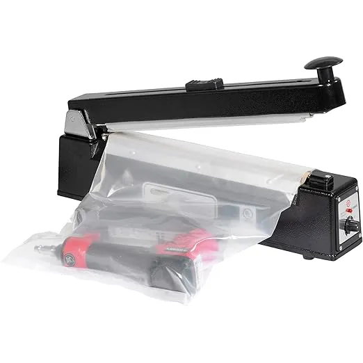 Aviditi 12" Impulse Manual Heat Sealing Bag Machine with Cutter for Closing Plastic Poly Bags and Tubing (1 Machine)