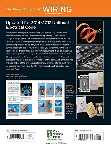 Black & Decker The Complete Guide to Wiring, Updated 6th Edition: Current with 2014-2017 Electrical Codes (Black & Decker Complete Guide)