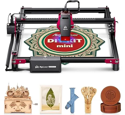 AlgoLaser Class 1 Mini Laser Engraver Machine for Beginners, 5000mW Output Power Laser Cutting Engraving Machine for Metal Aluminum Glass Leather