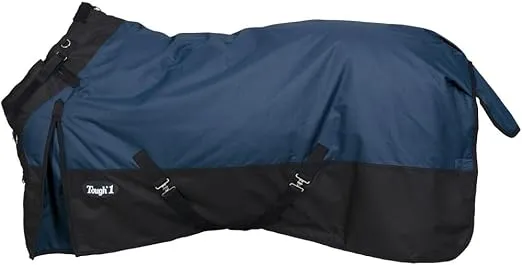 Tough1 1200D Turnout Blanket with Snuggit (300 fill) Navy Blue 72"