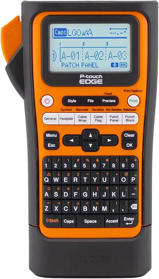 Brother PT-E310BTVP P-Touch Edge Handheld Industrial Label Printer with Bluetooth and USB-C (up to 18mm Labels)