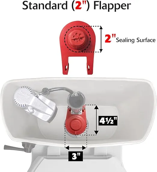 Korky 4010XP 2X Long-Life Standard 2-inch Complete Toilet Repair Kit, Black