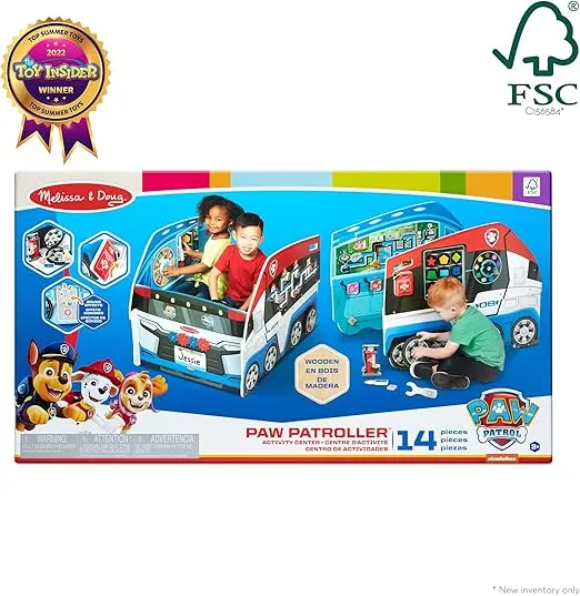 Melissa & Doug PAW Patrol Wooden PAW Patroller Activity Center Multi-Sided Play Space - FSC Certified