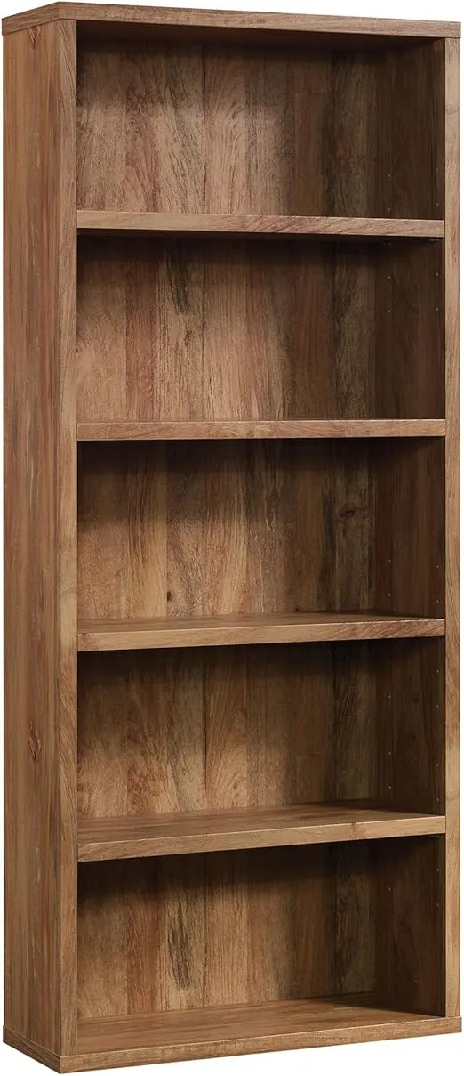 Sauder Miscellaneous Storage 5-Shelf Wood Bookcase, Sindoori Mango Finish