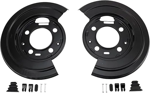 TRQ Rear Brake Dust Shield Backing Plates Pair Compatible with Ford F250 F350 F450 F550 Excursion