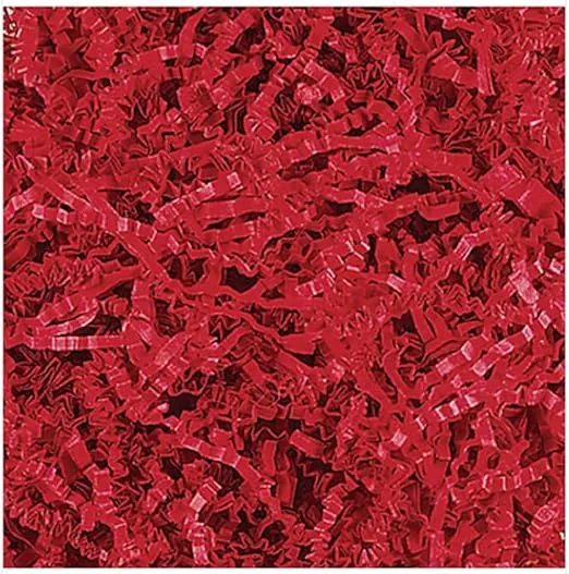 Amscan Festive Solid Color Paper Shreds & Strands Party Supply, Red, 2 oz