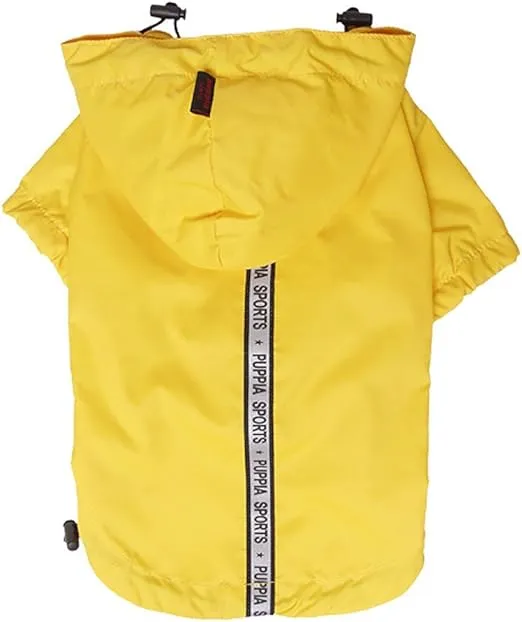 Puppia Authentic Base Jumper Raincoat, Medium, Yellow