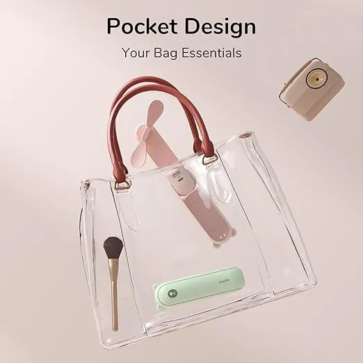 JISULIFE Handheld Mini Fan, 3 IN 1 Hand Fan, USB Rechargeable Small Pocket Fan [12-19 Working Hours] with Power Bank, Flashlight, Portable Fan for Travel/Summer/Concerts/Lash, Gifts for Women(Pink)