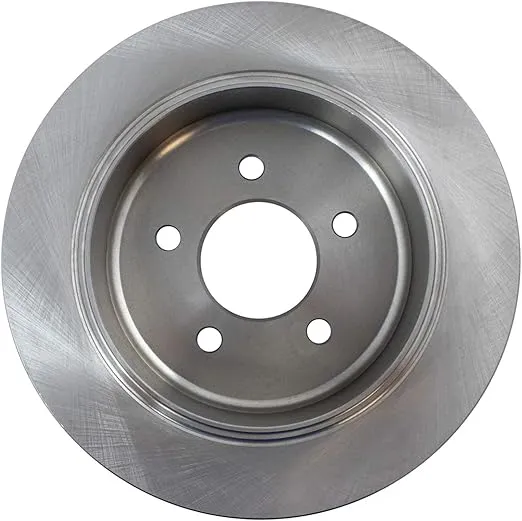 TRQ Rear Brake Rotors Set Solid Compatible with 1996-2002 Ford Crown Victoria Lincoln Town Car Mercury Grand Marquis
