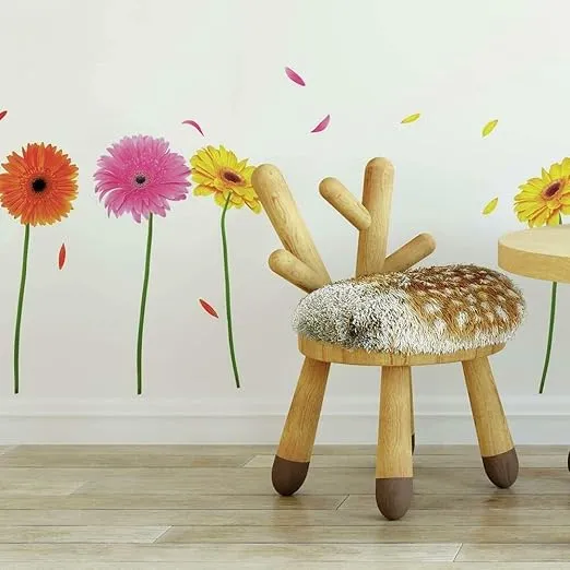 RoomMates RMK1553SCS Small Gerber Daisies Peel and Stick Wall Decals