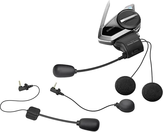 Sena 50S Motorcycle Jog Dial Communication Bluetooth Headset w/Sound by Harman Kardon Integrated Mesh Intercom System Premium Microphone & Speakers, Single