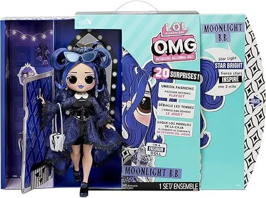 L.O.L. Surprise! OMG Moonlight B.B. Fashion Doll - Dress Up Doll Set with 20 Surprises for Girls and Kids 4+