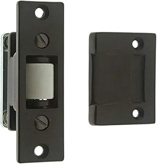 idh by St. Simons 12017-10B Premium Quality Solid Brass Heavy Duty Silent Roller Latch with Adjustable Square Strike, Oil-Rubbed Bronze