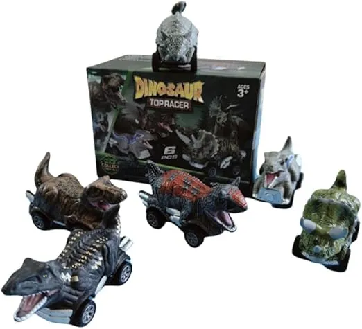 Dinosaur Toys 6 PCS Pull Back Cars Dinosaur Toys for Kids, Dinosaur Car Toys Boys Girls Party Games Cars
