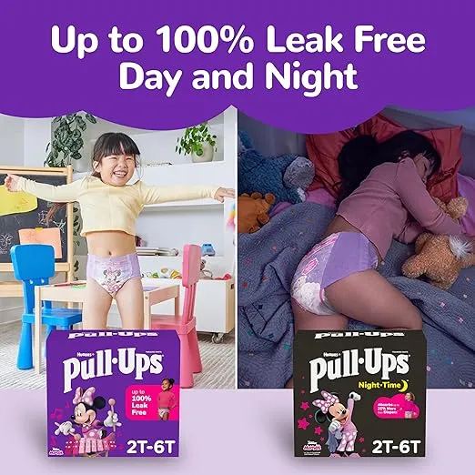 Pull-Ups Girls' Potty Training Pants, Size 3T-4T Training Underwear (32-40 lbs), 66 Count